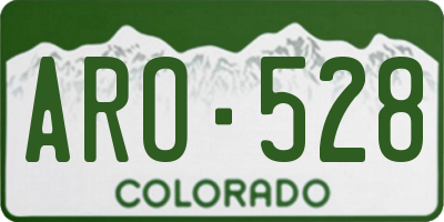 CO license plate ARO528