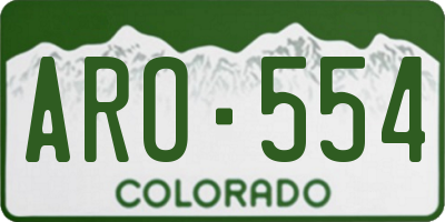 CO license plate ARO554