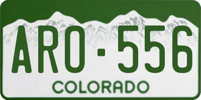 CO license plate ARO556