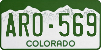 CO license plate ARO569