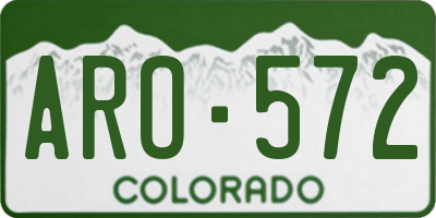 CO license plate ARO572