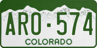 CO license plate ARO574