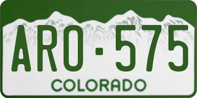 CO license plate ARO575