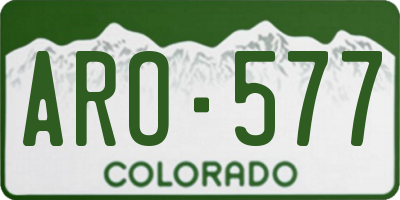 CO license plate ARO577