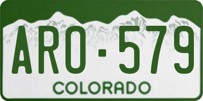 CO license plate ARO579