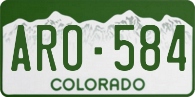 CO license plate ARO584