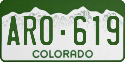 CO license plate ARO619