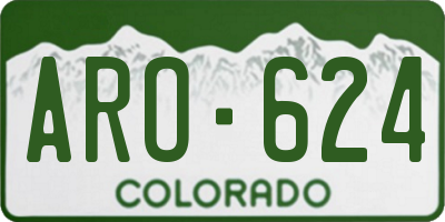 CO license plate ARO624