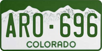 CO license plate ARO696