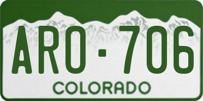 CO license plate ARO706
