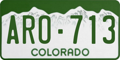 CO license plate ARO713