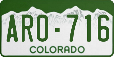 CO license plate ARO716