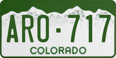 CO license plate ARO717