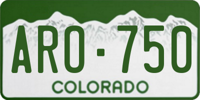 CO license plate ARO750