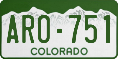 CO license plate ARO751