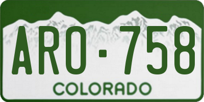 CO license plate ARO758