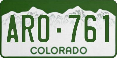 CO license plate ARO761