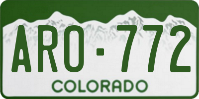CO license plate ARO772