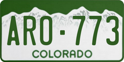 CO license plate ARO773