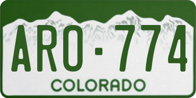 CO license plate ARO774