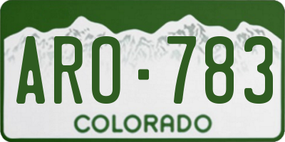 CO license plate ARO783