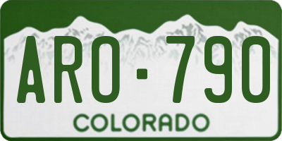 CO license plate ARO790