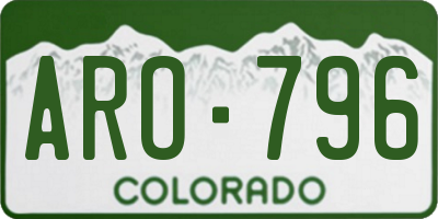 CO license plate ARO796