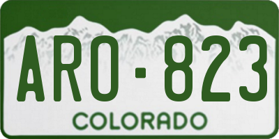 CO license plate ARO823