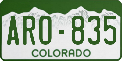 CO license plate ARO835