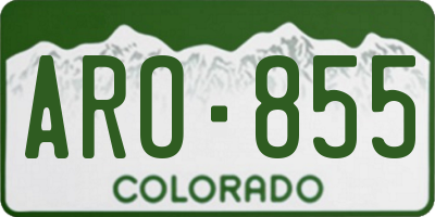 CO license plate ARO855