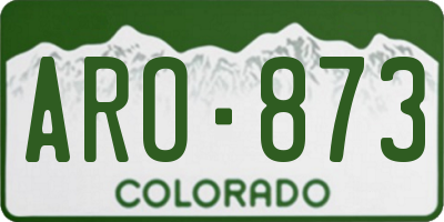 CO license plate ARO873