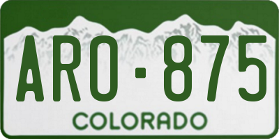 CO license plate ARO875