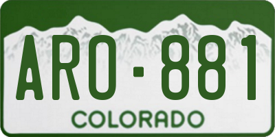 CO license plate ARO881