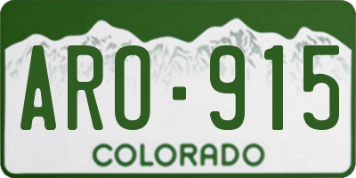 CO license plate ARO915
