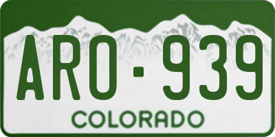 CO license plate ARO939