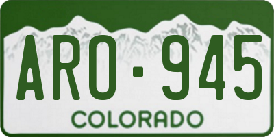 CO license plate ARO945