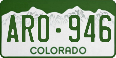 CO license plate ARO946