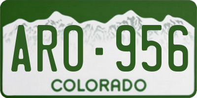 CO license plate ARO956