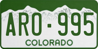 CO license plate ARO995