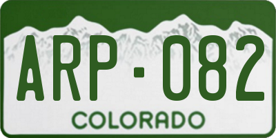 CO license plate ARP082