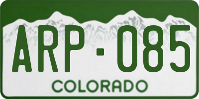 CO license plate ARP085