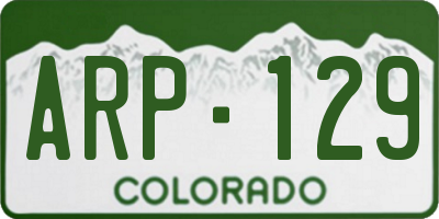 CO license plate ARP129