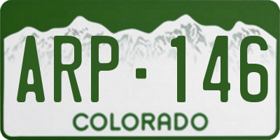 CO license plate ARP146