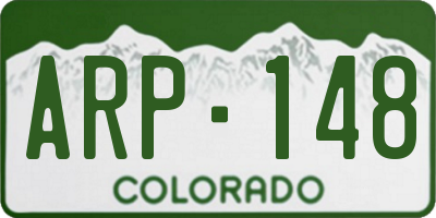 CO license plate ARP148
