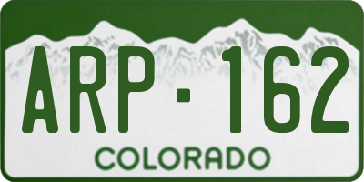 CO license plate ARP162