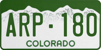 CO license plate ARP180