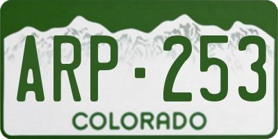 CO license plate ARP253