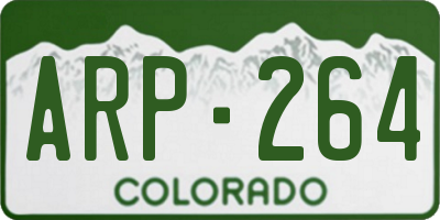 CO license plate ARP264