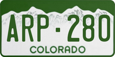 CO license plate ARP280