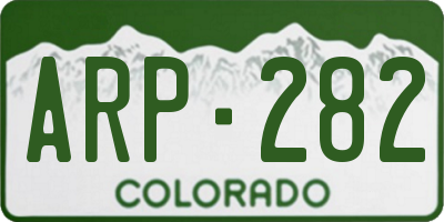 CO license plate ARP282